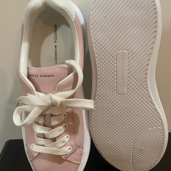 Rebecca Minkoff Pink Leather Trainers - Picture 3 of 4